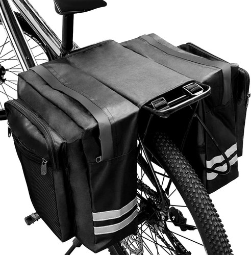 Bike rear rack double pannier - rack,