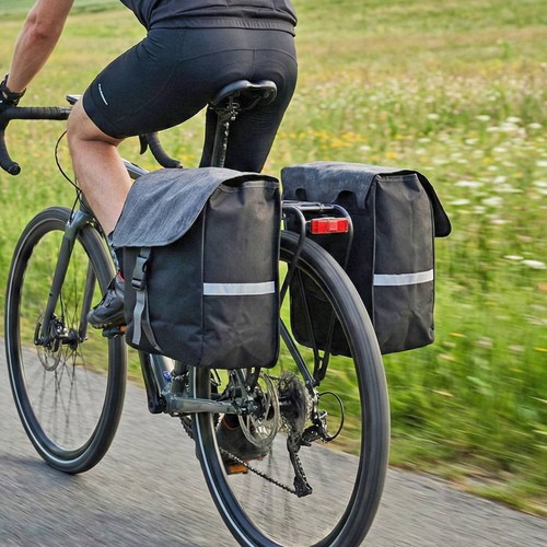 20l black bike pannier - 2x,