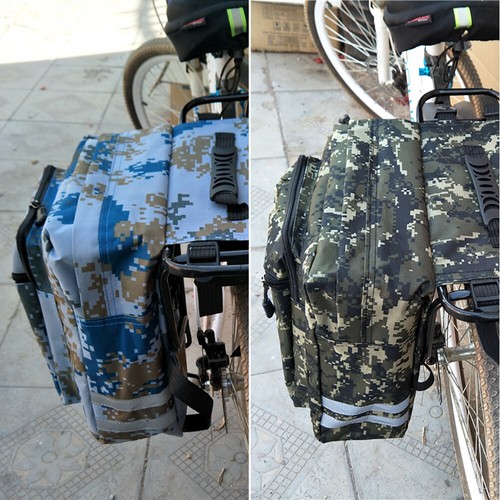 Double pannier bag - double, camo